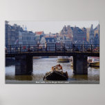 Boat traffic on the Single Gracht canal posters