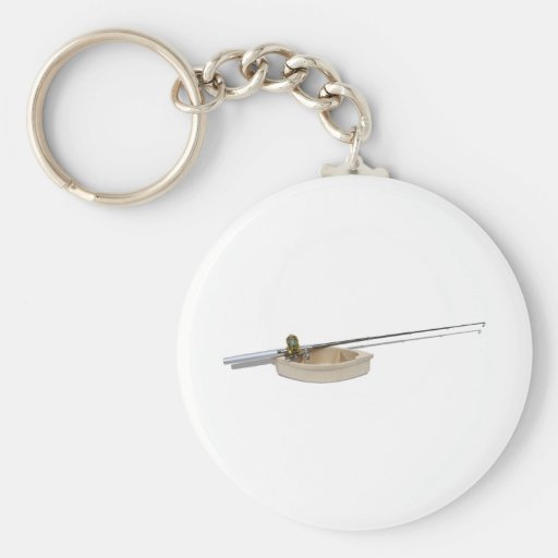 BoatFishingPole103110 Key Chain