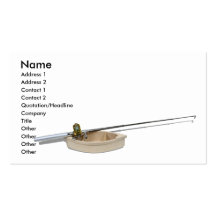 BoatFishingPole103110, Name, Address 1, Address... Business Card Template