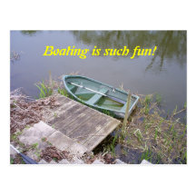 boating is fun postcard