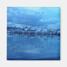 Boats And Reflections At Royal Perth Yacht Club Magnets