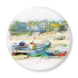 BOATS AS A PAINTING FRIDGE MAGNETS