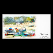 BOATS AS A PAINTING photo cards