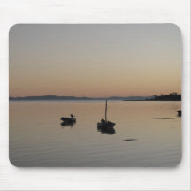 Boats At Dusk Mouse Pad
