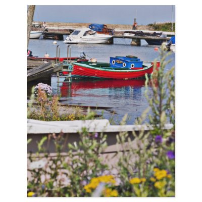 Boats docked in small harbour by arnet17