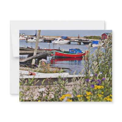 Boats docked in small harbour by arnet17