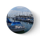 Boats in harbour pinback buttons