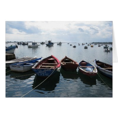 Boats in Harbour Card by Londondailyphoto