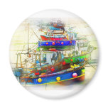BOATS IN ST. IVES HARBOUR magnets