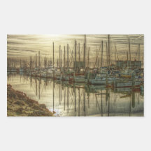 Boats in the Harbour 1 Sticker