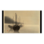 Boats in the Mist by Seitei Watanabe 1851- 1918 Business Card Template