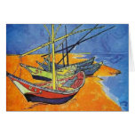 Boats on the Beach by Vincent van Gogh cards