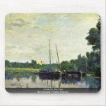 Boats On The Oise By Daubigny Charles-François Mouse Pad
