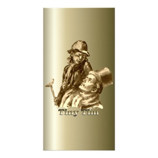 Bob Cratchit and Tiny Tim Christmas Carol Photo Card Template