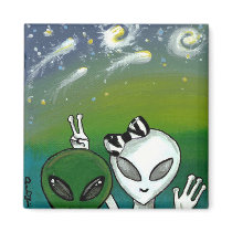 Bob & Jane Leave Pluto Refrigerator Magnets