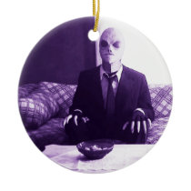 Bob the Alien Watching TV Ornament!