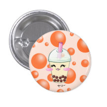 Boba Bubble Milk Tea Button