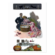 Bobbing for Apples on Halloween Post Cards