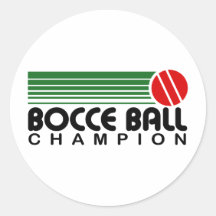 Bocce Ball Champion Round Sticker