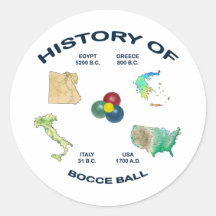 Bocce Ball History Stickers