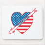 Bocce Ball Patriot Heart Mouse Mats