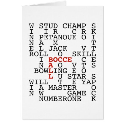 Bocce Ball Puzzle Card by HappyDoggies