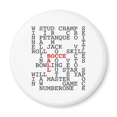 Bocce Ball Puzzle Fridge Magnets by HappyDoggies