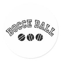 Bocce Ball Round Stickers