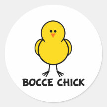 Bocce Chick Sticker