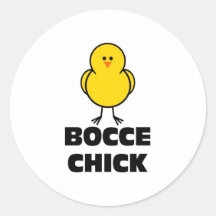 Bocce Chick Stickers