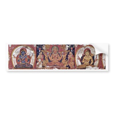 Bodhisattva Prajnaparamita " By Indischer Maler U Bumper Stickers by Artcollection