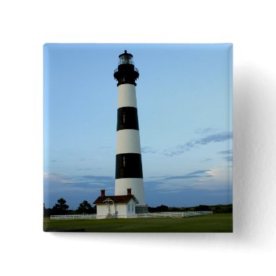 Bodie Island Lighthouse Button by lighthouseenthusiast