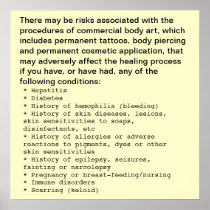 Body Art Disclosure Posters