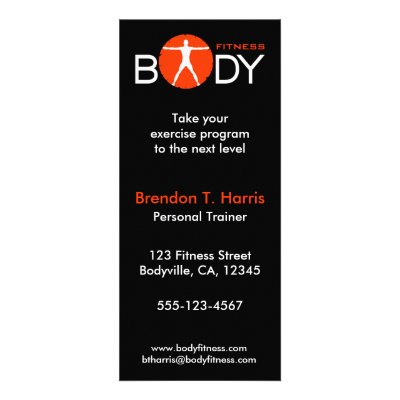 Body Madness Fitness Personal Trainer Rack Cards by sunnymars
