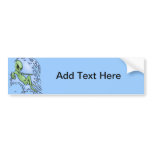 Body Surfing Alien Bumper Sticker