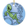 Body Surfing Alien Christmas Ornaments