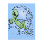 Body Surfing Alien Postcard