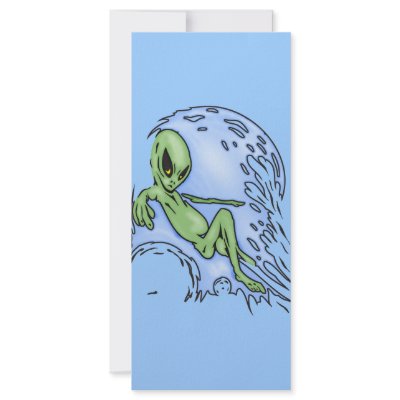 Body Surfing Alien Personalised Rack Card by sagart1952