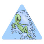 Body Surfing Alien Sticker