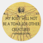 Body Tomb Round Sticker