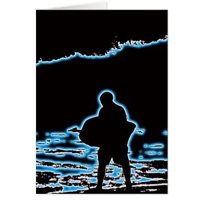 BodyBoard Shore Break Greeting Card by barrythemoose