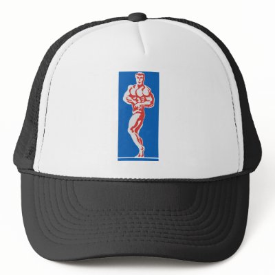 Bodybuilder Trucker Hats by ArgosDesigns