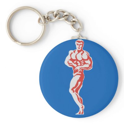Bodybuilder Key Chain by ArgosDesigns