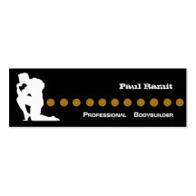 Bodybuilder Pro Brown Dots Business Card