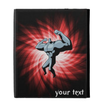 Bodybuilder; red iPad cases