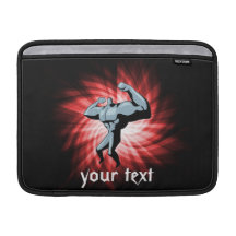 Bodybuilder; red MacBook sleeves