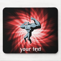 Bodybuilder; red mousepads