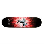 Bodybuilder; red skate deck