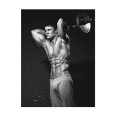 Bodybuilder Workout Gym Wall Postcard by Photos_By_JAE