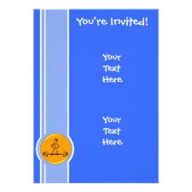 Bodybuilding; blue & orange personalised announcement